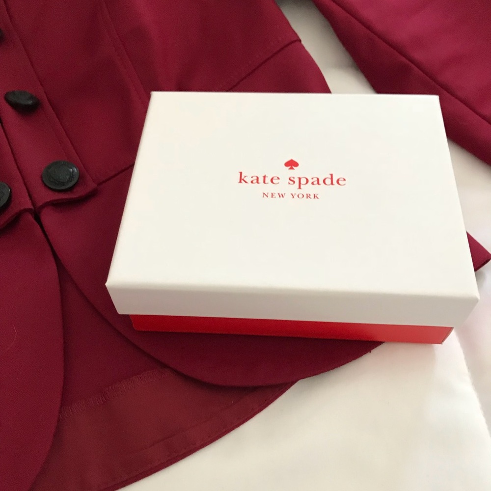 NWT Kate Spade Fuschia Earrings, Dust Bag & Box - Picture 4 of 6